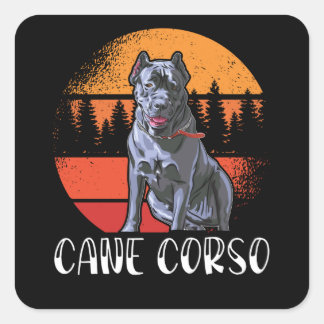 Sticker Carré Cane Corso Chien Propriétaire Cane Corsos