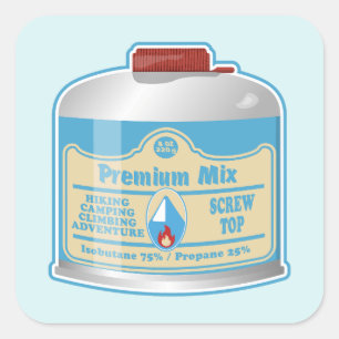 Sticker Carré Canistier de combustible du poêle de camp propane 