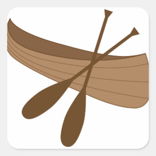 Sticker Carré Canoë et pédales