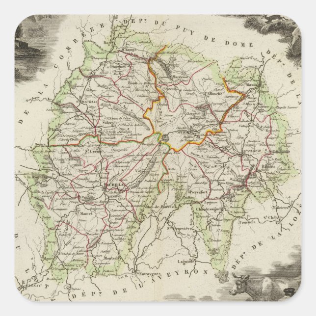 Sticker Carré Cantaloupe (Devant)