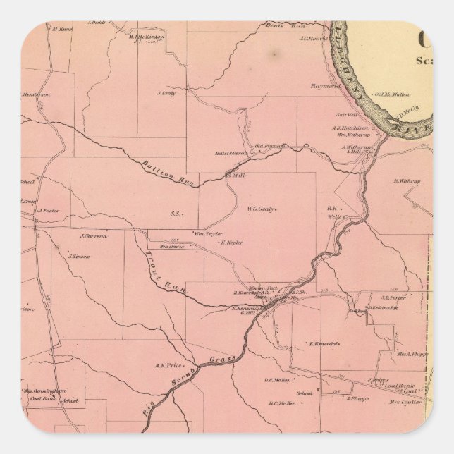 Sticker Carré Canton de Clinton (Devant)