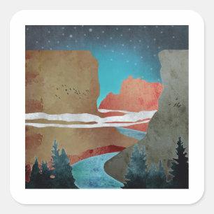 Sticker Carré Canyon Birds