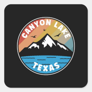 Sticker Carré Canyon Lake - Texas Vintage
