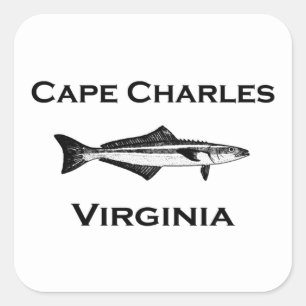Sticker Carré Cape Charles Virginia Cobia