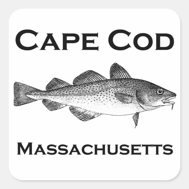 Sticker Carré Cape Cod vintage (Devant)