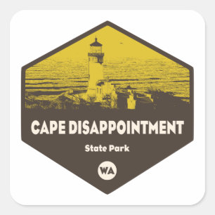 Sticker Carré Cape Disnomination State Park Washington
