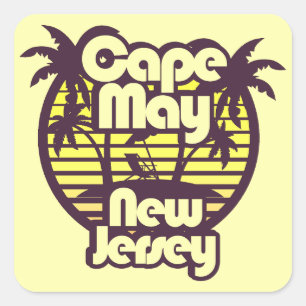 Sticker Carré Cape May, New Jersey