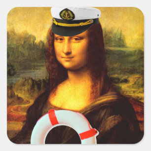 Sticker Carré Capitaine de la mer Mona Lisa