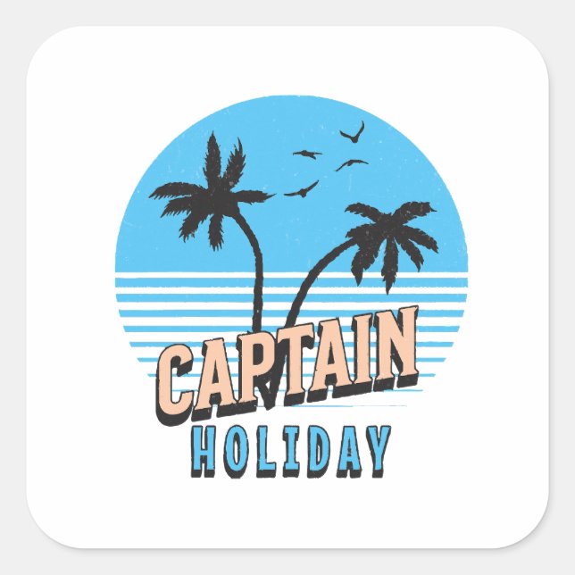 Sticker Carré Capitaine Holiday (Devant)