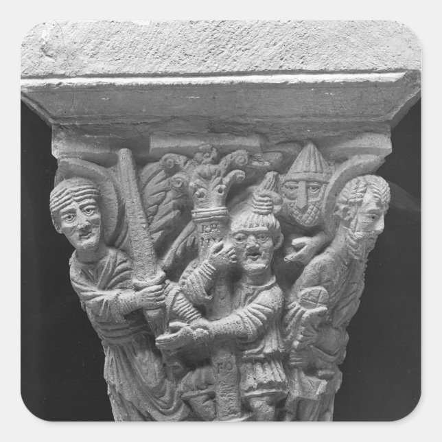 Sticker Carré Capital d'une colonne (Devant)