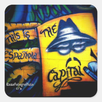 Sticker Carré Capital inférieur