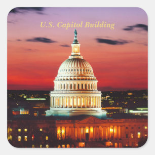 Sticker Carré Capitole américain