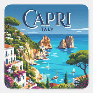 Sticker Carré Capri Italie