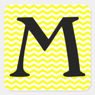Sticker Carré Capri Lemon Wave Chevron
