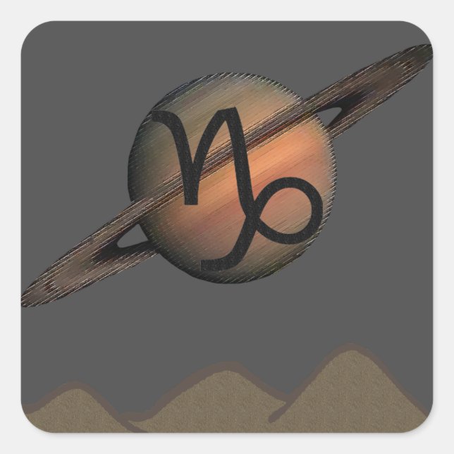 Sticker Carré Capricorne (Devant)