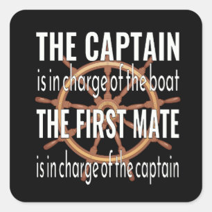 Sticker Carré Captain and first mate