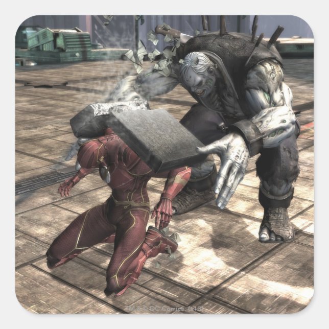 Sticker Carré Capture d'écran : Flash vs Grundy 2 (Devant)