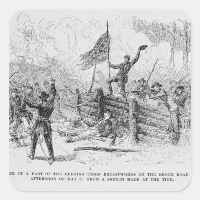 Sticker Carré Capture d'une partie de l'union de combustion (Devant)