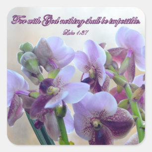 Sticker Carré Car Avec Dieu, Rien Ne Sera Impossible !