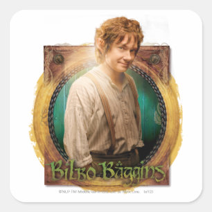 Sticker Carré Caractère de BILBO BAGGINS™ avec le nom