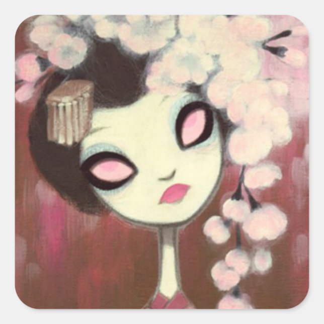 Sticker Carré Caractère de conte fée foncée 13 (Devant)