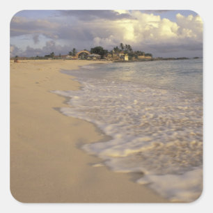 Sticker Carré Caraïbes, Saint-Martin (St. Maarten). Baie de Maho