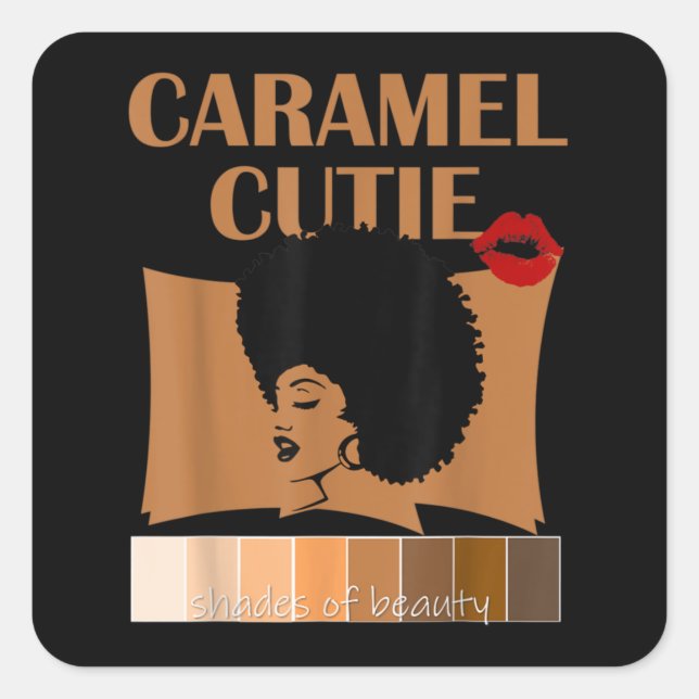 Sticker Carré Caramel Cutie (Devant)