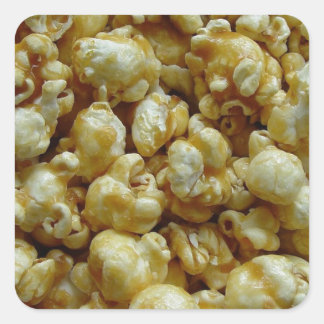 Sticker Carré Caramel Popcorn