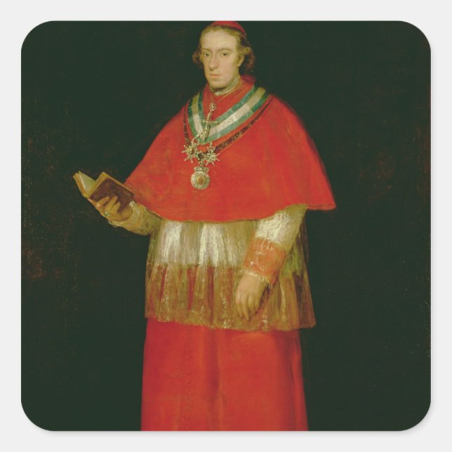 Sticker Carré Cardinal Don Luis de Bourbon c.1800 (Devant)