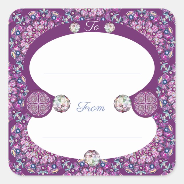 Sticker Carré Cardinal Red Rosace (Devant)