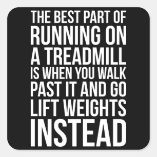 Sticker Carré Cardio, tapis roulants contre levage - Gymnase amu