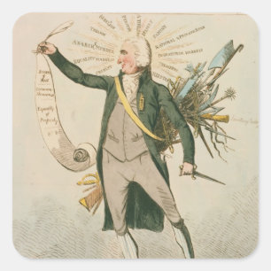 Sticker Carré Caricature politique de Thomas Paine