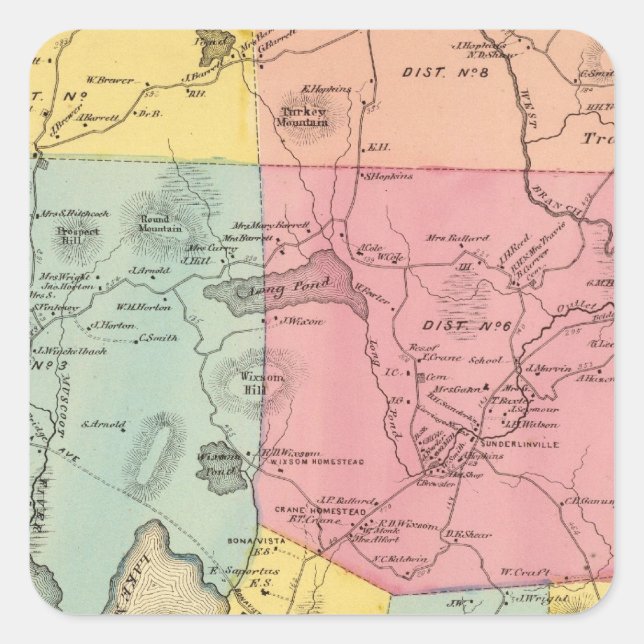 Sticker Carré Carmel, Ville (Devant)