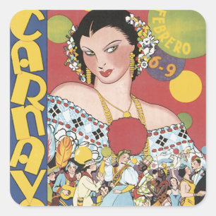 Sticker Carré Carnaval de Panama 1937