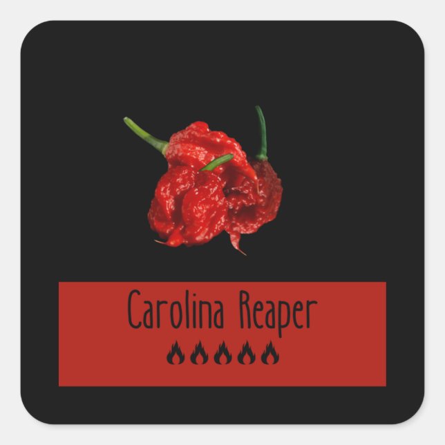 Sticker Carré Carolina Reaper (Devant)