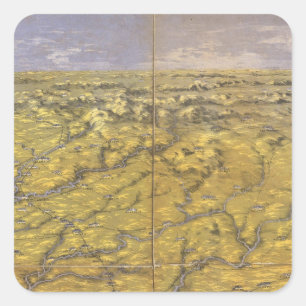 Sticker Carré Caroline du Nord et Caroline du Sud 2