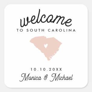 Sticker Carré CAROLINE DU SUD Destination Mariage N'IMPORTE QUEL