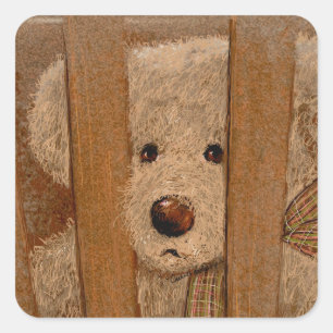 Sticker Carré Caroll Teddy Bear Card