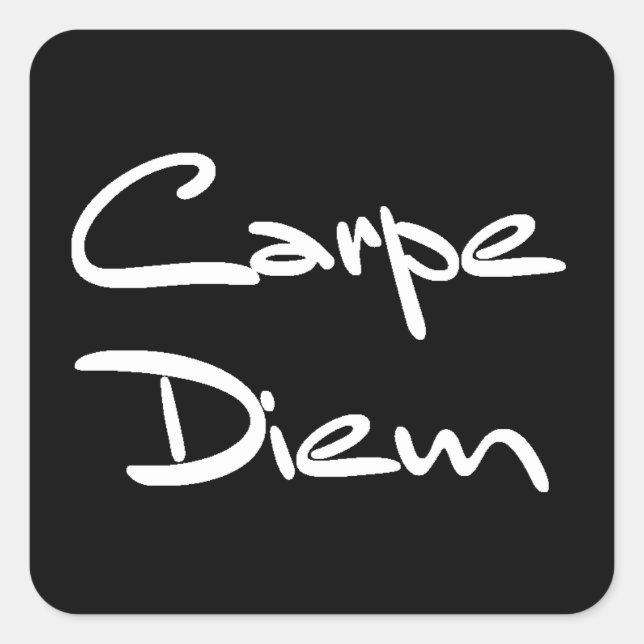 Sticker Carré CARPE DIEM Texte Cool moderne (Devant)