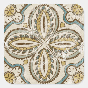 Sticker Carré Carré Batik III non inscrit