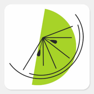 Sticker Carré Carré Citrus Lime