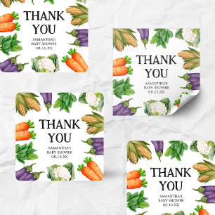 Sticker Carré Carré de Baby shower cultivé localement