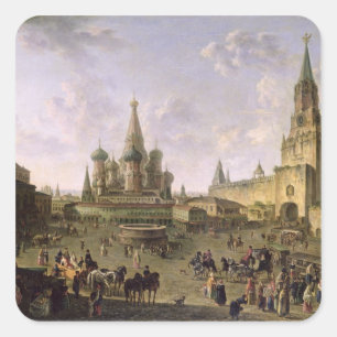 Sticker Carré Carré rouge, Moscou, 1801