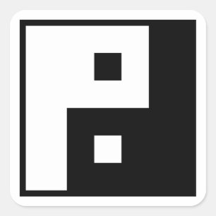 Sticker Carré Carré Yin Yang