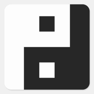 Sticker Carré Carré Yin Yang