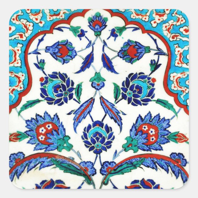 Sticker Carré carreau d'iznik (Devant)