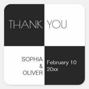 Sticker Carré Carreaux blancs noirs modernes