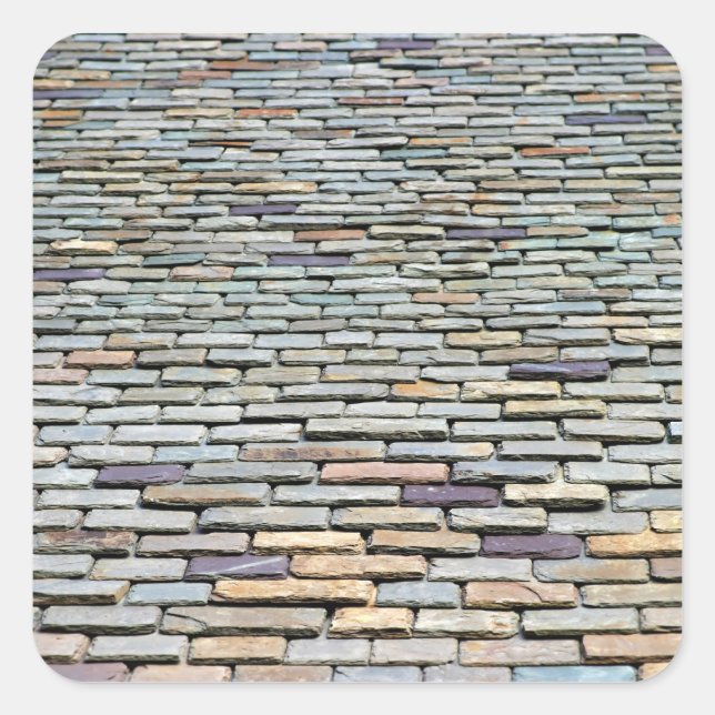 Sticker Carré Carreaux de toit (Devant)