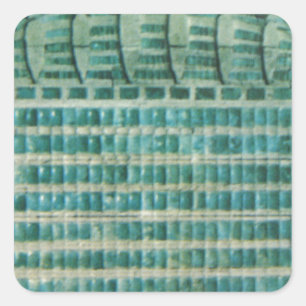 Sticker Carré carreaux turquoises bleus