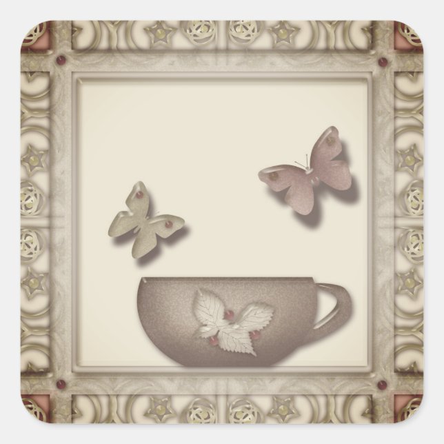 Sticker Carré Carrelage pour la cuisine. (Devant)